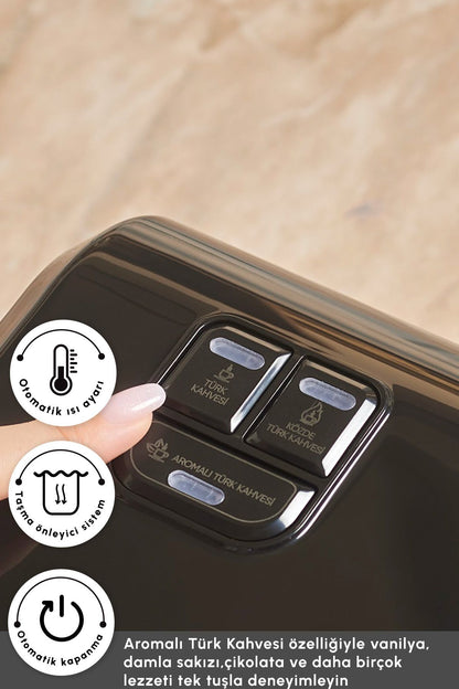 Hatır Hüp Düet İkili Aroma Türk Kahve Makinesi Space Gray