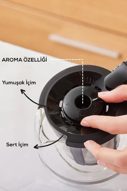 Hatır Plus Mod 5 In 1 Konuşan Kahve Ve Çay Makinesi Rosie Brown