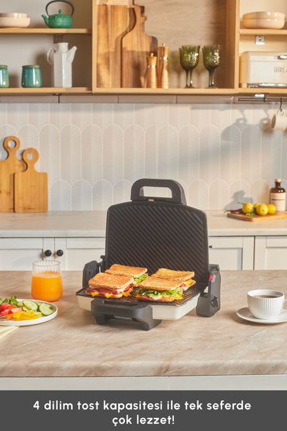 Future Essential Tost Makinesi Matte Krem 1800 W 4 Dilim Kapasiteli