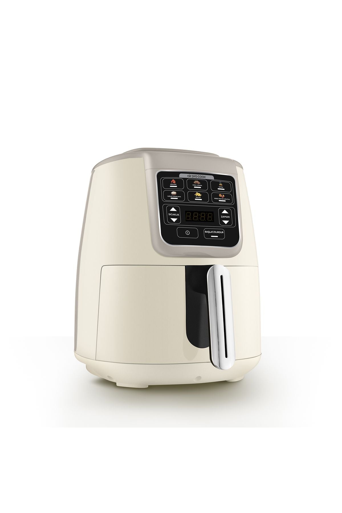 Air Pro Cook Köz Steel XL Çelik Hazneli Airfryer Iconic Beige  4 Litre 4 Kişilik