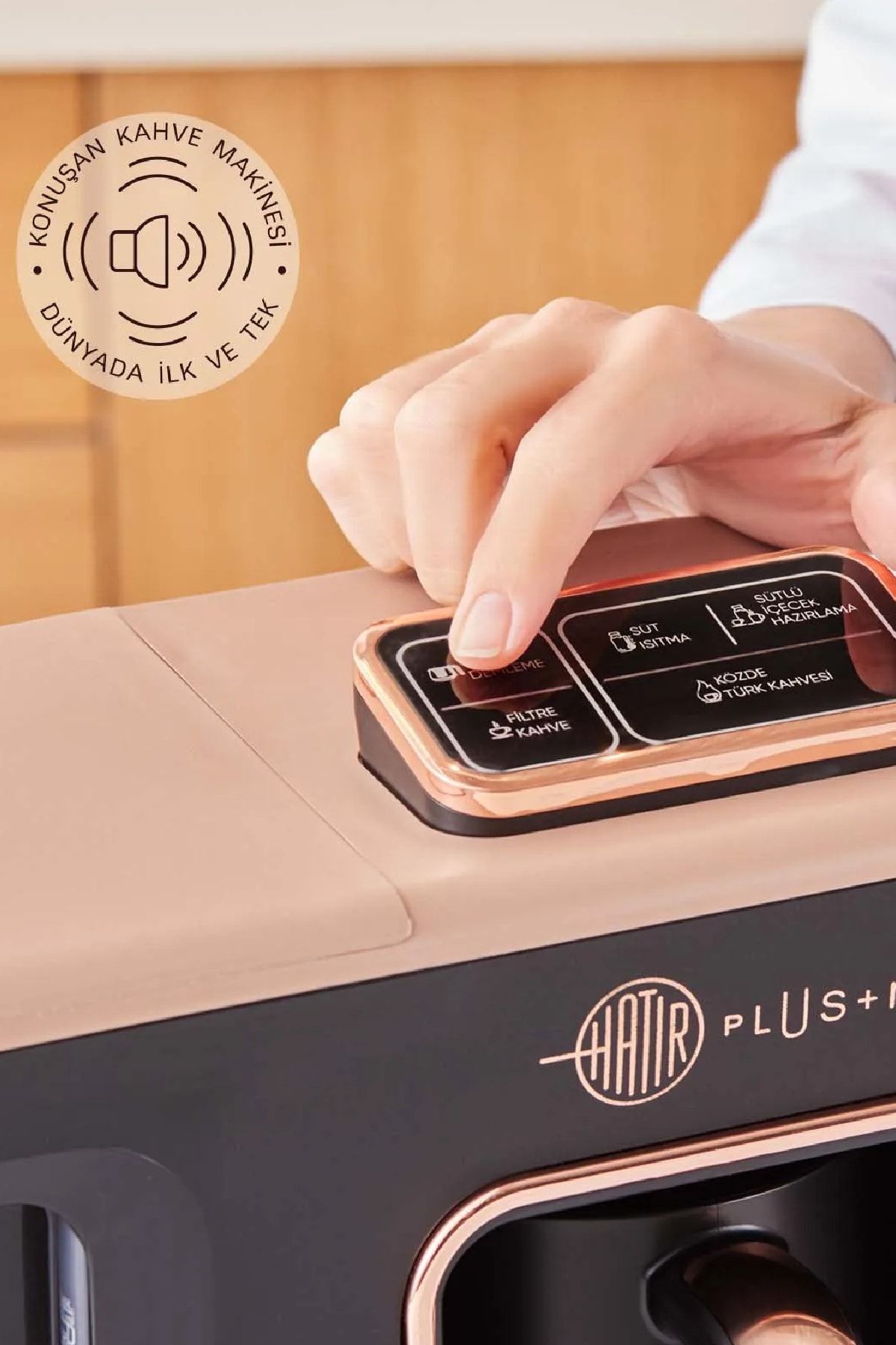 Hatır Plus Mod 5 In 1 Konuşan Kahve Ve Çay Makinesi Rosie Brown