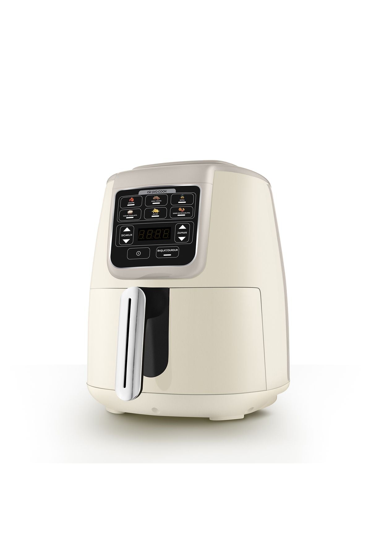 Air Pro Cook Köz Steel XL Çelik Hazneli Airfryer Iconic Beige  4 Litre 4 Kişilik