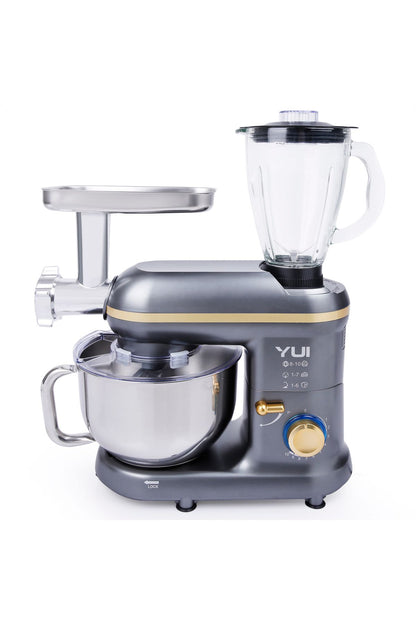 M120 Multi-fonksiyonel 3'ü Bir Arada Stand Mikser Kıyma Setli Ve Blender Özellikli Koyu Gri/Gold
