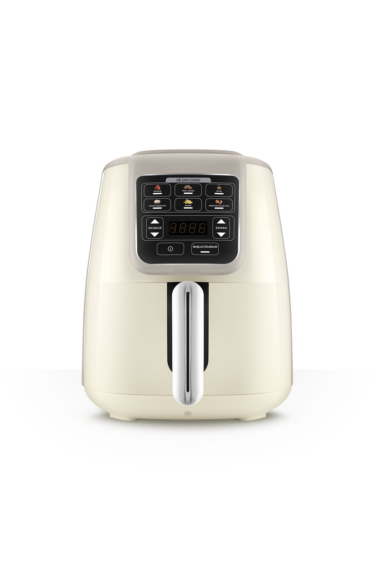 Air Pro Cook Köz Steel XL Çelik Hazneli Airfryer Iconic Beige  4 Litre 4 Kişilik