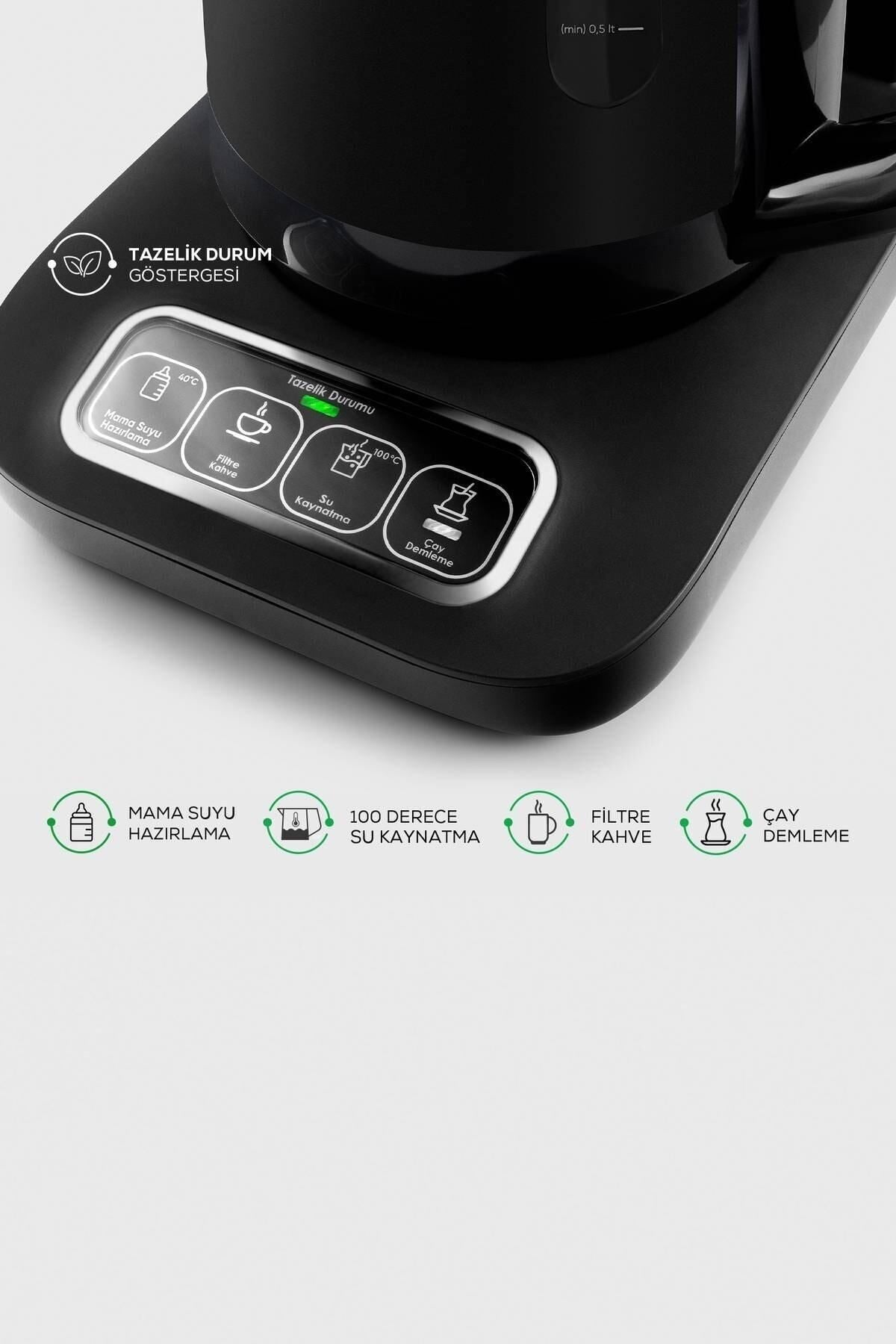 Robotea Pro 4 in 1 Konuşan Çay Makinesi Chrome