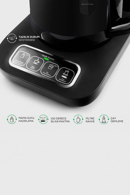 Robotea Pro 4 in 1 Konuşan Çay Makinesi Chrome