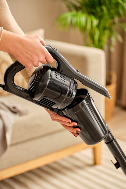 Homend Dustrider 1265H 2 in 1 Kablolu Toz Torbasız Dikey Süpürge Siyah