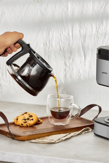 Just Coffee Aroma 2 in 1 Filtre Kahve ve Çay Demleme Makinesi Inox