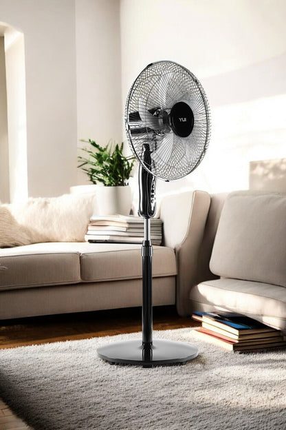 F29 Siyah 120 Cm 16 Inç 40w 3 Kademe 5 Pervane Döner Başlıklı Vantilatör