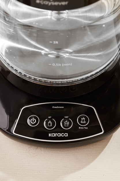 Çaysever 3 In 1 Konuşan Cam Çay Makinesi Su Isıtıcı Ve Mama Suyu Hazırlama 1700w Chrome