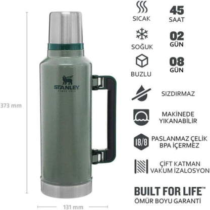 1.9L Classic Bottle Kendinden Bardaklı Termos