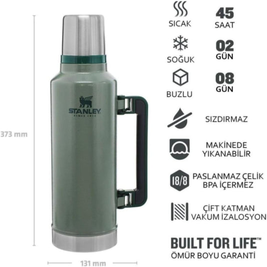 1.9L Classic Bottle Kendinden Bardaklı Termos