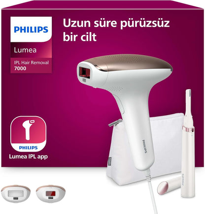 Philips Lumea 7000 Serisi BRI921/00 IPL Tüy Alma, Tüy Kısaltıcı,Vücut ve Yüz için 2 Başlık, Çanta (İthalatçı Garantili)