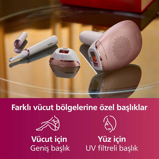 Philips Lumea 7000 Serisi BRI921/00 IPL Tüy Alma, Tüy Kısaltıcı,Vücut ve Yüz için 2 Başlık, Çanta (İthalatçı Garantili)